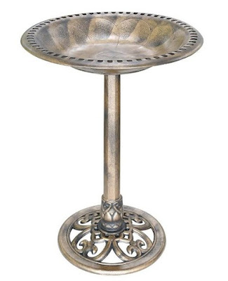 Vivohome 28 inch Polyresin Lightweight Antique Bird Bath